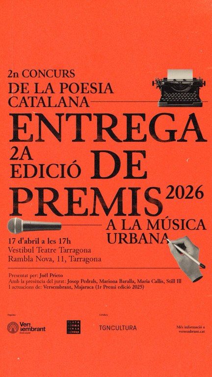 Lliurament de premis del 2n concurs "De la poesia catalana a la música urbana"