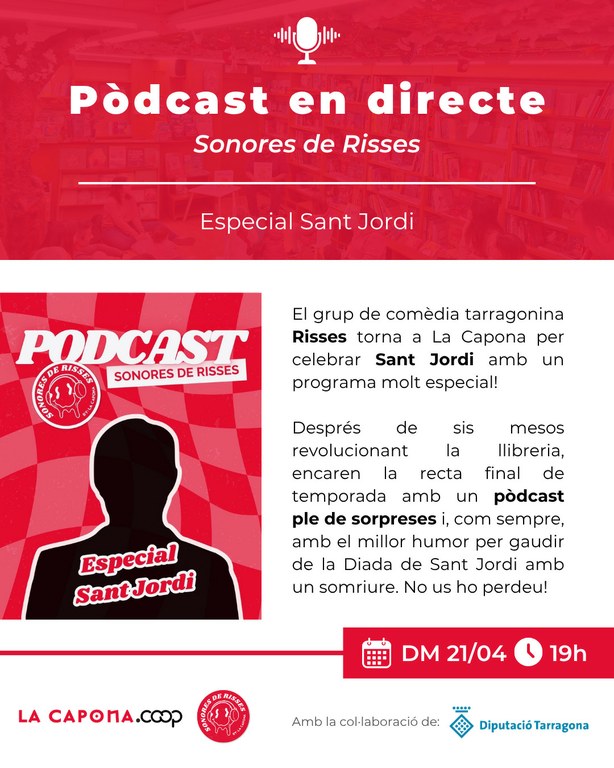 Pòdcast en directe: Sonores de risses. Especial Sant Jordi!