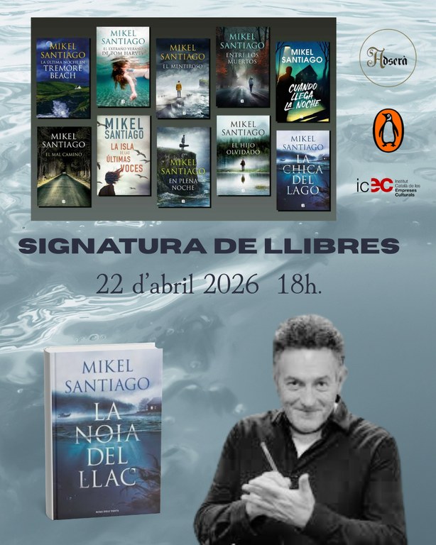 Signatura de llibres amb Mikel Santiago