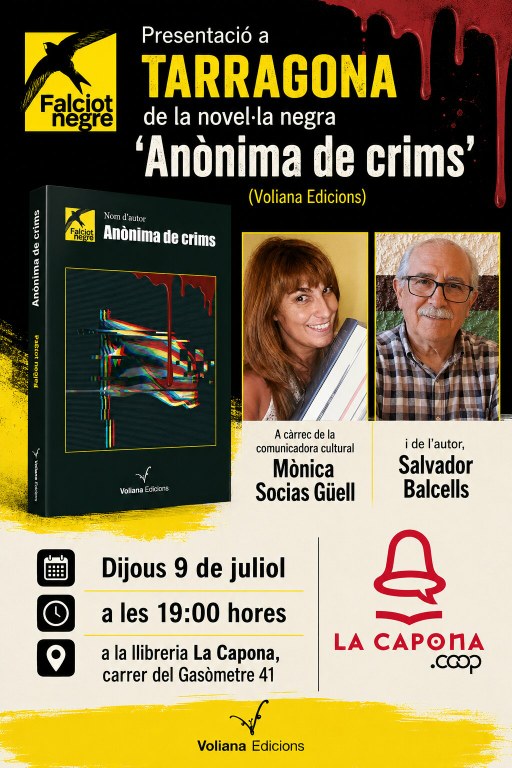 Presentació de la novel·la negra "Anònima de crims"