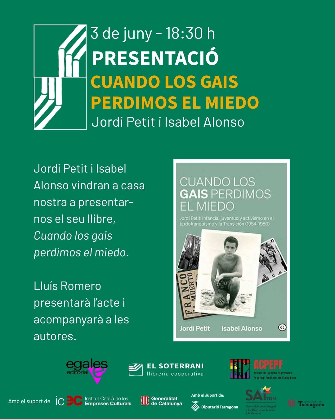 Presentació del llibre "Cuando los gais perdimos el miedo"