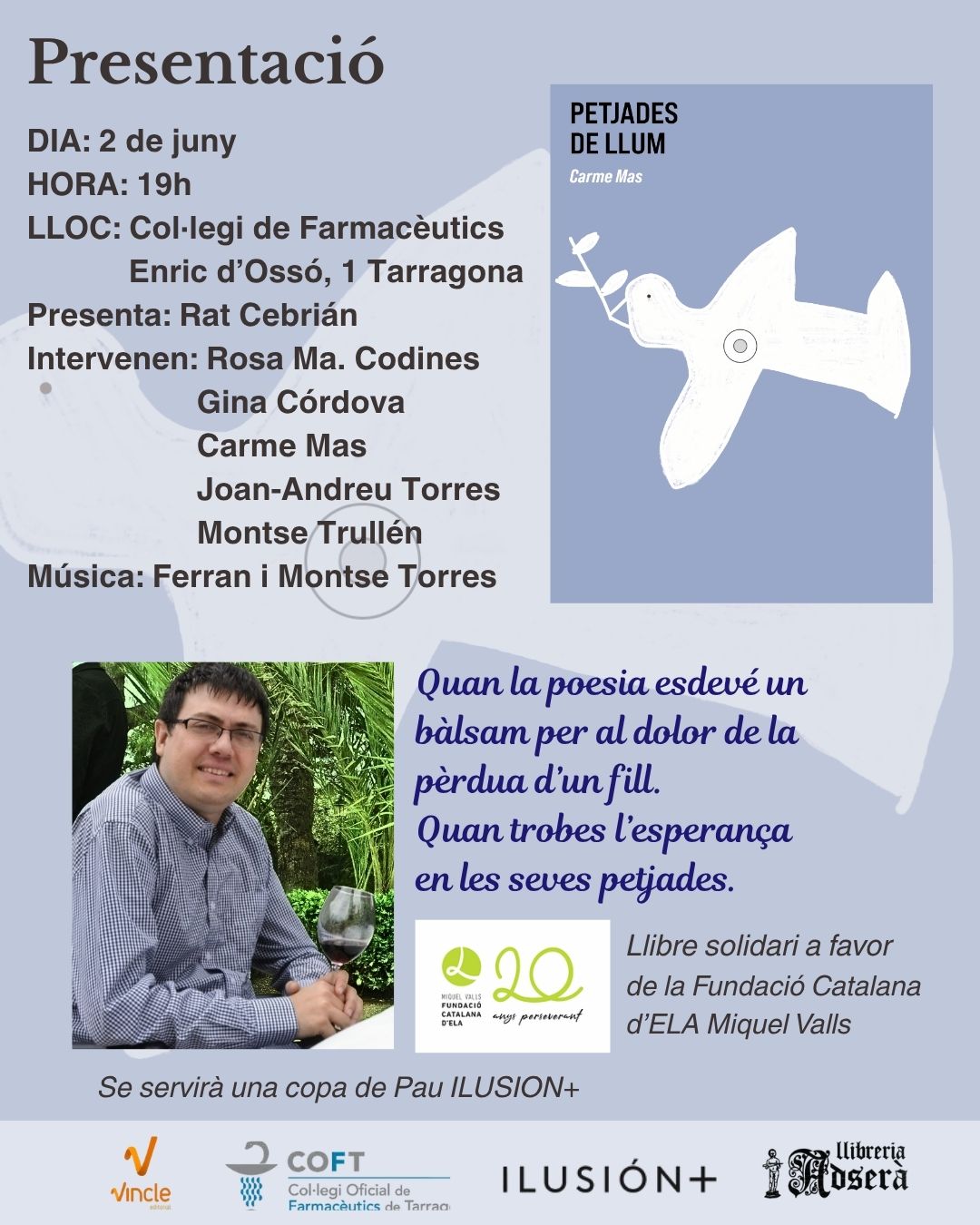 Presentació del poemari "Petjades de llum", de Carme Mas