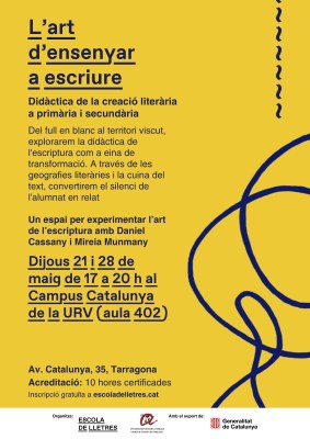 Jornades "L'art d'ensenyar a escriure: : Didàctica de la creació literària a primària i secundària"