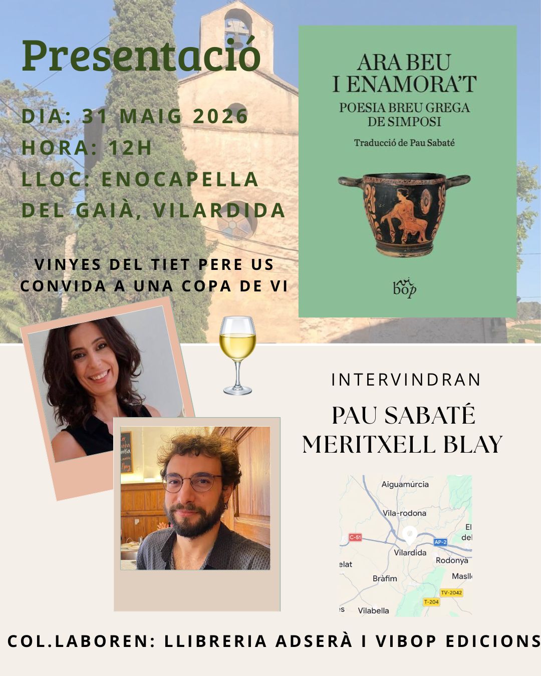 Presentació del llibre de poesia grega "Ara beu i enamora't"