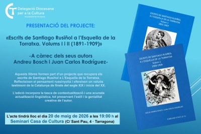 Presentació del projecte editorial "Escrits de Santiago Rusiñol"