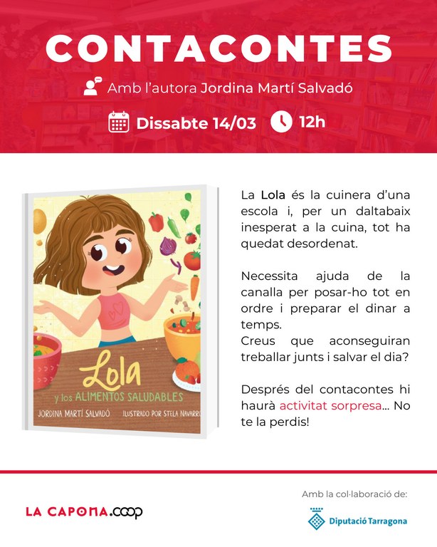 Contacontes a La Capona: "Lola y los alimentos saludables"
