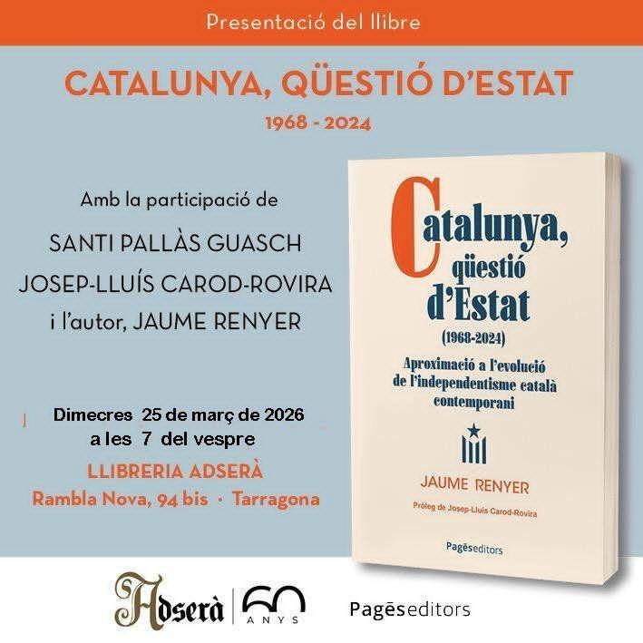 Presentació: 'Catalunya, qüestió d'estat', de Jaume Renyer