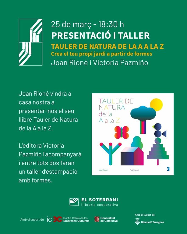 Presentació del llibre "Tauler de natura de la A a la Z" i taller d'estampació