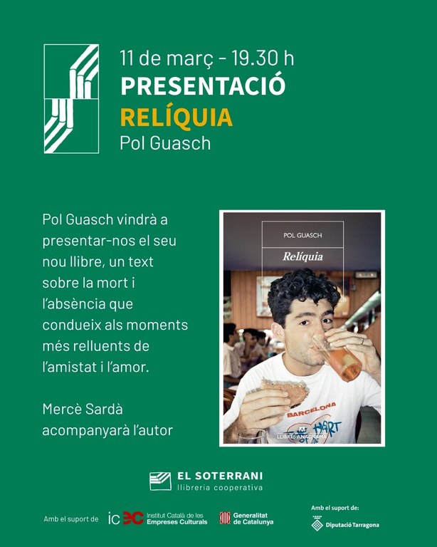 Presentació del llibre "Relíquia", de Pol Guasch