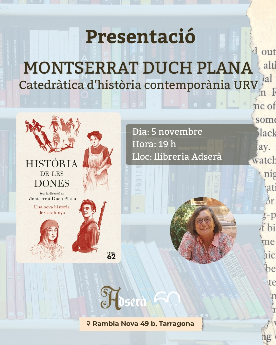Presentació del llibre "Història de les dones", de Montserrat Duch