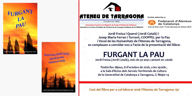 Presentació del llibre "Furgant la pau", de Jordi Freixa (Jordi Català)