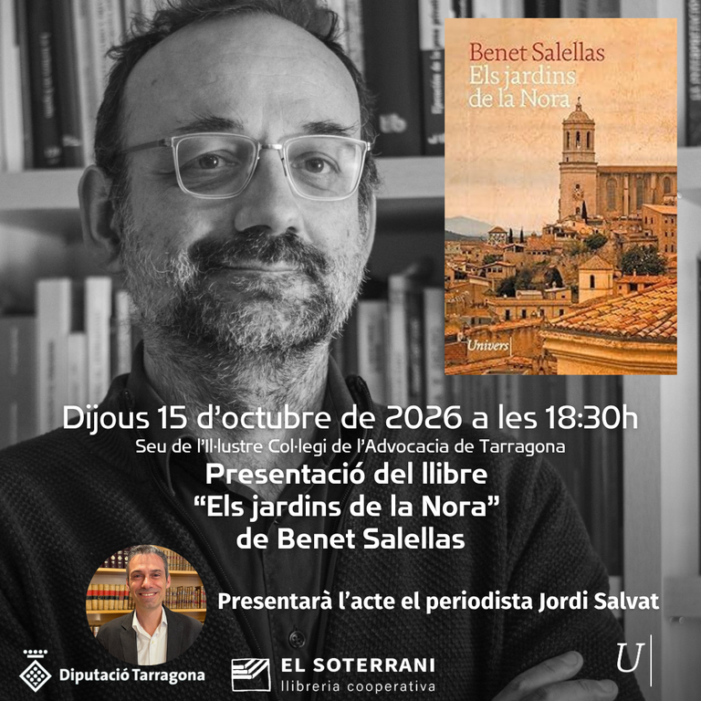 Presentació del llibre “Els jardins de la Nora”, de Benet Salellas