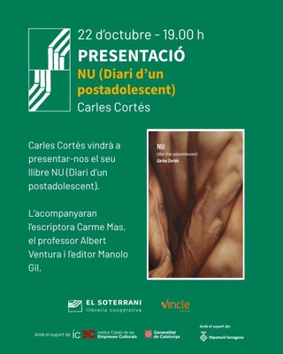 Presentació: "Nu (diari d'un adolescent)", de Carles Cortés