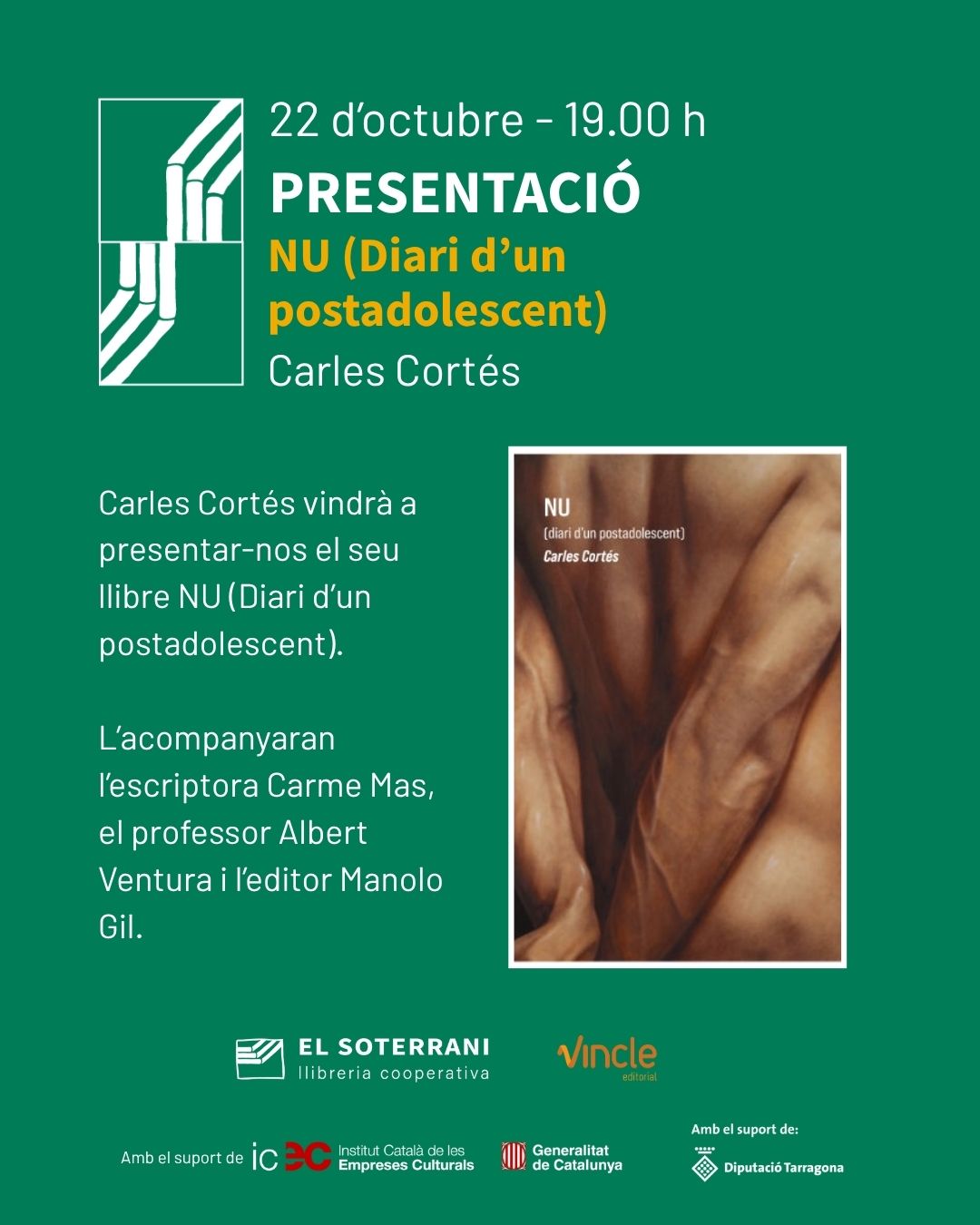 Presentació: "Nu (diari d'un adolescent)", de Carles Cortés