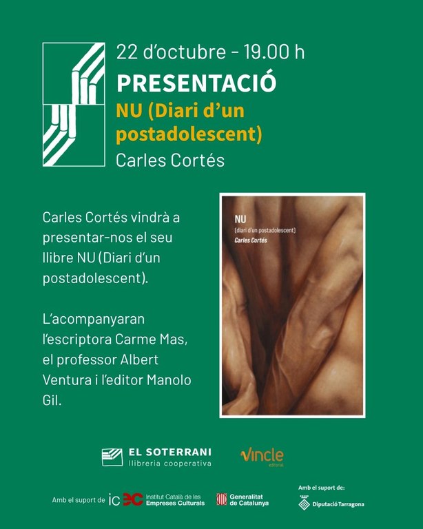 Presentació: "Nu (diari d'un adolescent)", de Carles Cortés