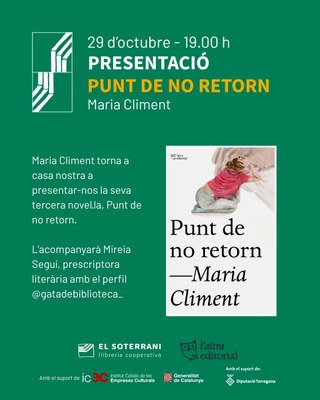 Presentació: "Punt de no retorn", de Maria Climent