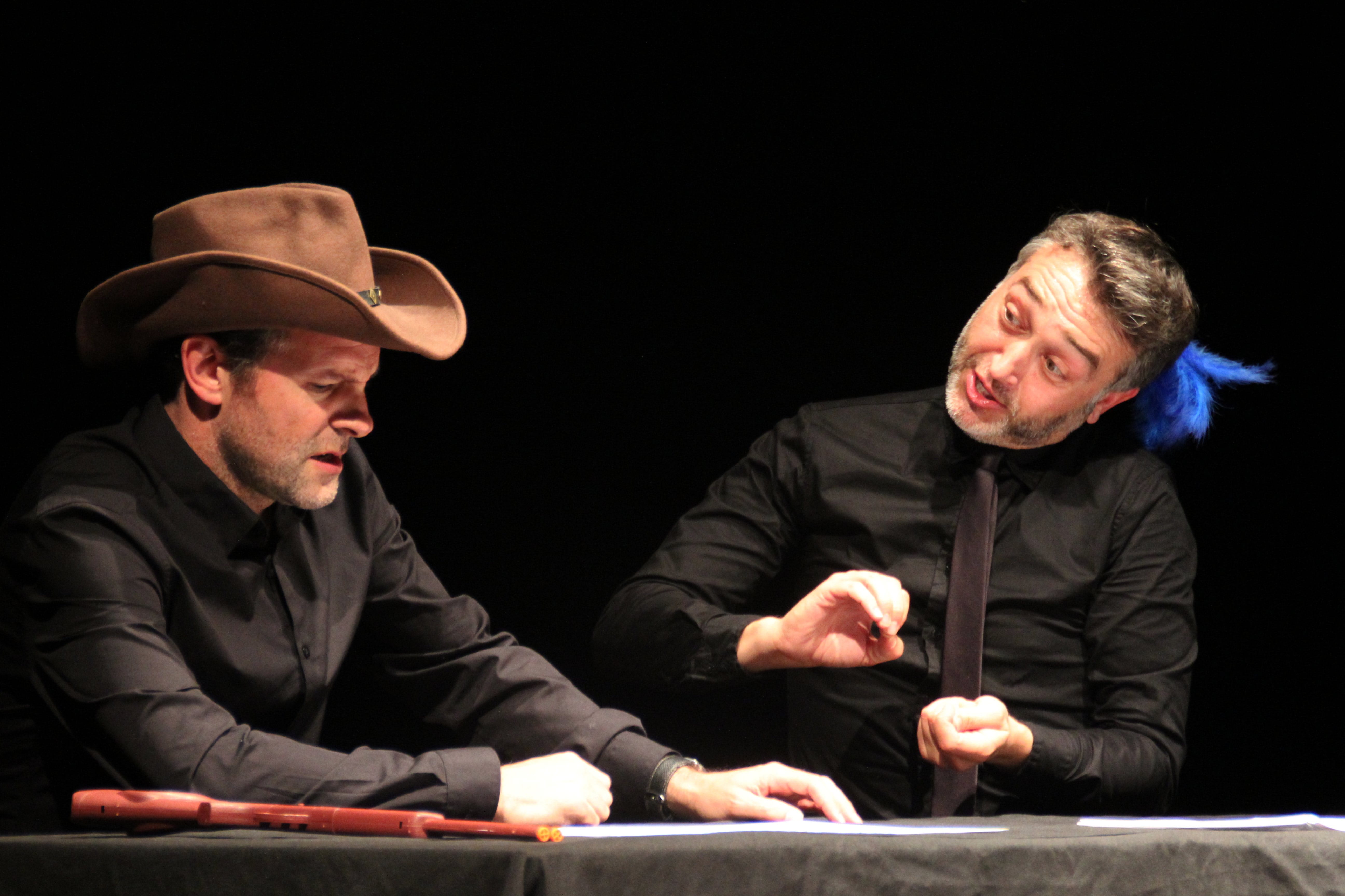 Sergio Caballero i Santi Ricart actors lectura dramatitzada Dues tries