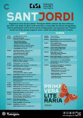 Cartell Sant Jordi Tarragona Ràdio i la Casa de les Lletres