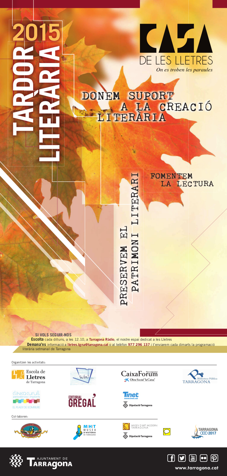 Cartell Tardor Literària 2015