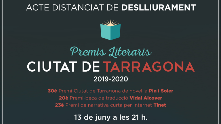 Els veredictes dels Premis Literaris Ciutat de Tarragona es donaran a conèixer en un programa televisiu que emetrà TAC12