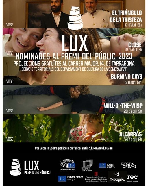 Les pel·lícules finalistes als premis Lux es tornaran a veure a Tarragona