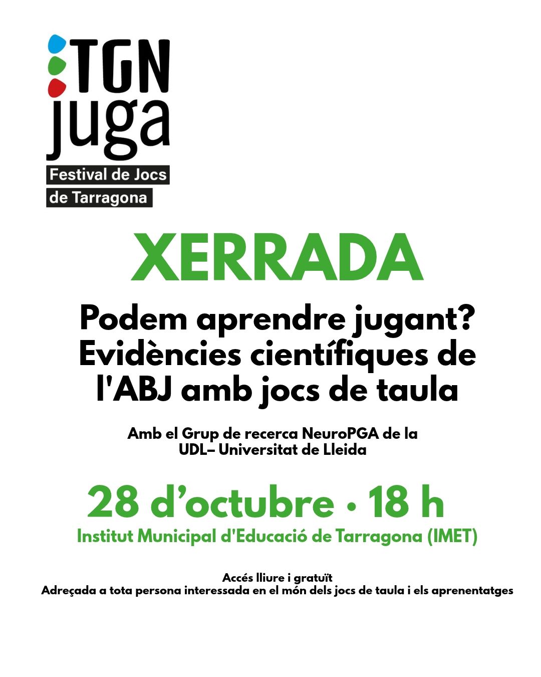TGN Juga | Podem aprendre jugant? Evidències científiques de l’ABJ amb jocs de taula