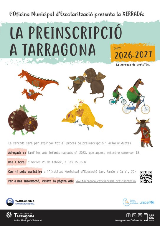 Xerrada: 'La preinscripció a Tarragona'