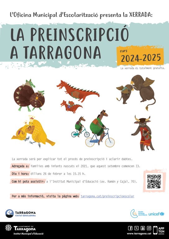 Xerrada: La preinscripció a Tarragona         