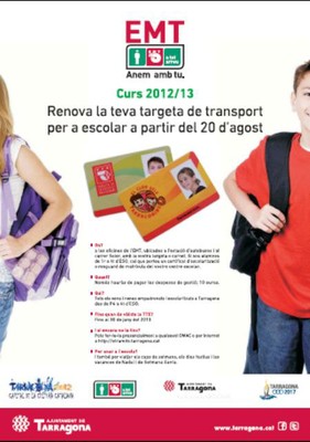 Cartell transport escolar EMT 2012-2013