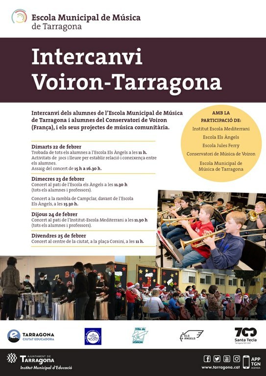 Aquest divendres se celebrarà el concert de clausura de l'intercanvi de l'Escola Municipal de Música amb el conservatori francès de Voiron