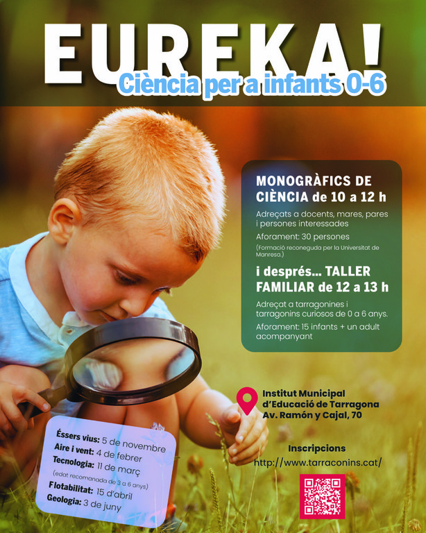 Eureka! aproxima la ciència als infants i famílies amb tallers i monogràfics