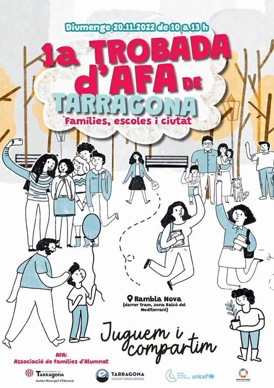 Tarragona celebra la 1a Trobada d'Associacions de Famílies d'Alumnat amb una trobada diumenge a la Rambla Nova