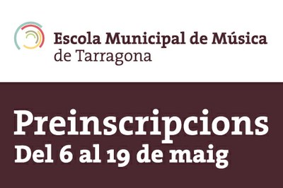 Comença la preinscripció a l'Escola Municipal de Música de Tarragona