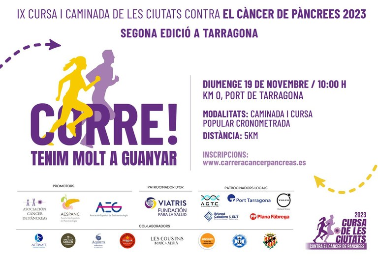 IX Cursa i Caminada de les ciutats contra el càncer de pàncrees. Segona edició a Tarragona
