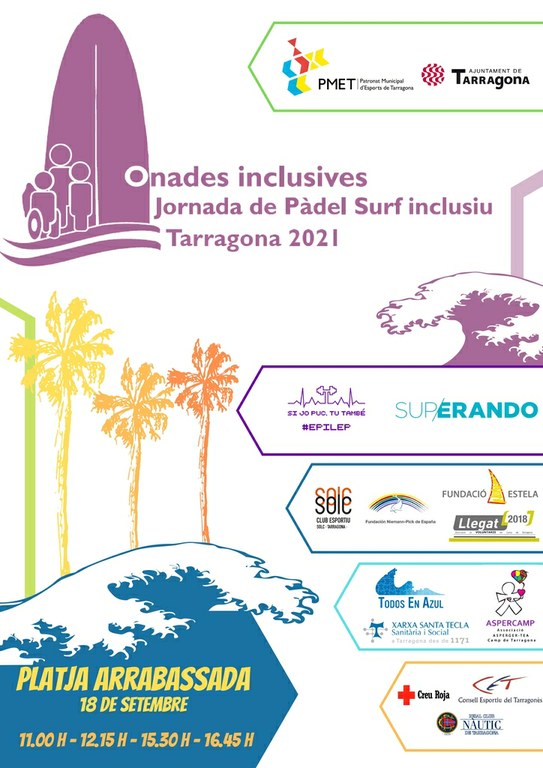 L'àrea d'Esports de l'Ajuntament organitza la primera jornada de pàdel surf "Onades Inclusives" aquest dissabte