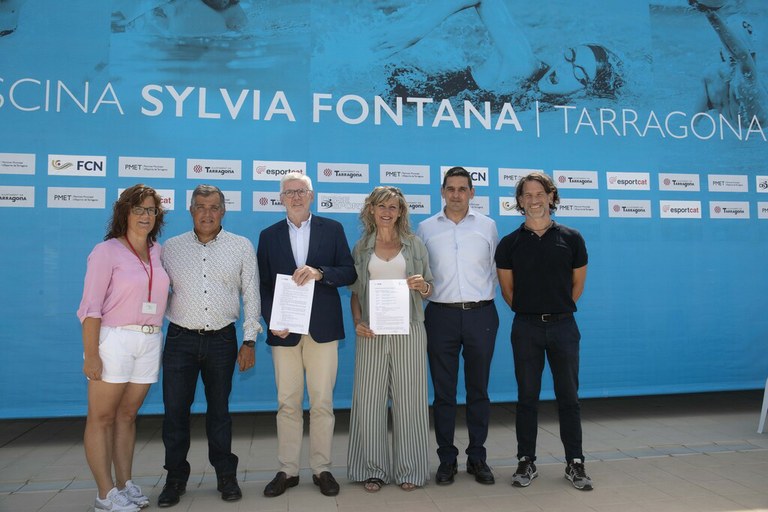 L'Ajuntament i la Federació Catalana de Natació renoven el conveni per acollir competicions a la piscina Sylvia Fontana