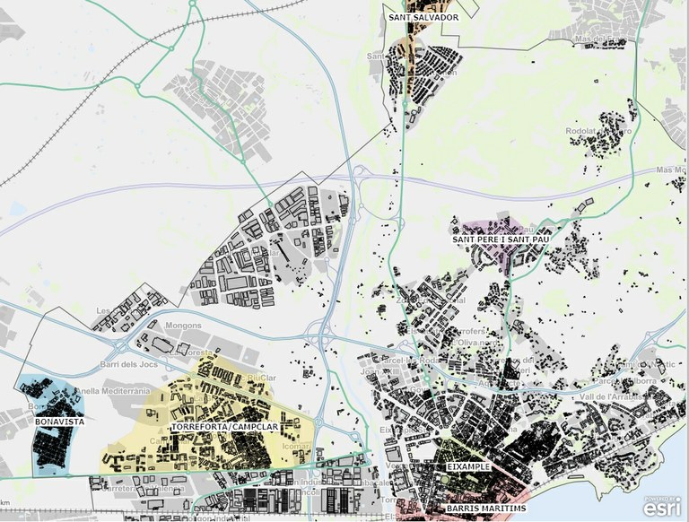 L'Ajuntament edita un mapa dels entorns residencials de rehabilitació programada a Tarragona