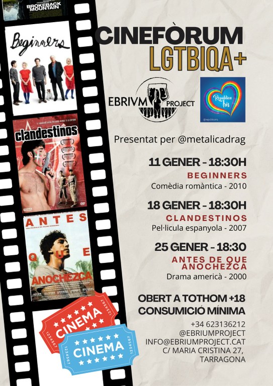 Cine fòrum LGTBIQA+ 'Antes de que anochezca'