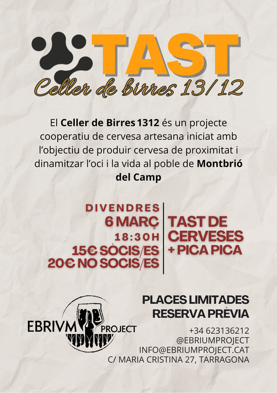 Tast de Cerveses Artesanes del Celler de Birres 13/12