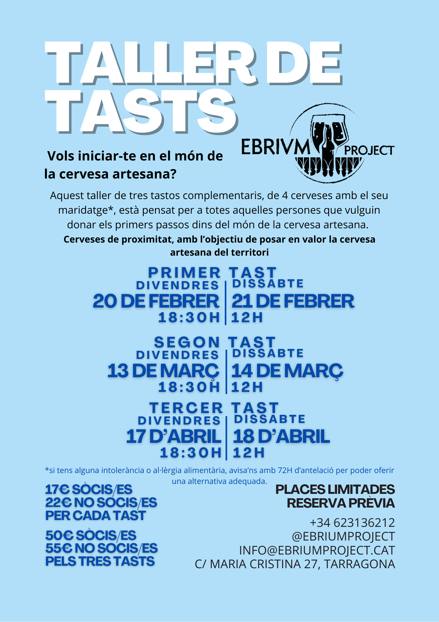 Taller de Tast de cervesa artesana