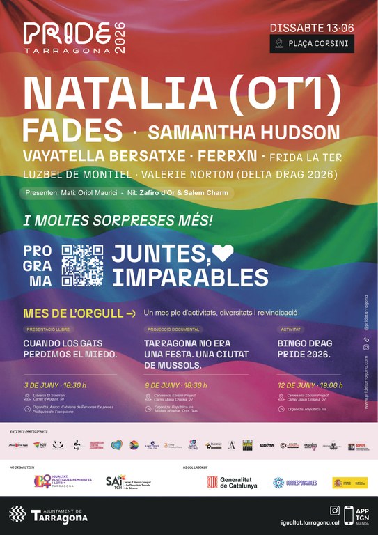 Gala Pride Tarragona 2026: Fades en concert
