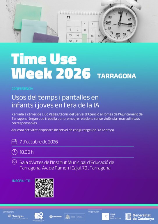 Time Use Week 2026 | Usos del temps i pantalles en infants i joves en l'era de la IA