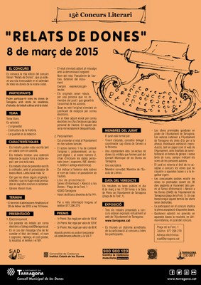 15è concurs "Relats de Dones"