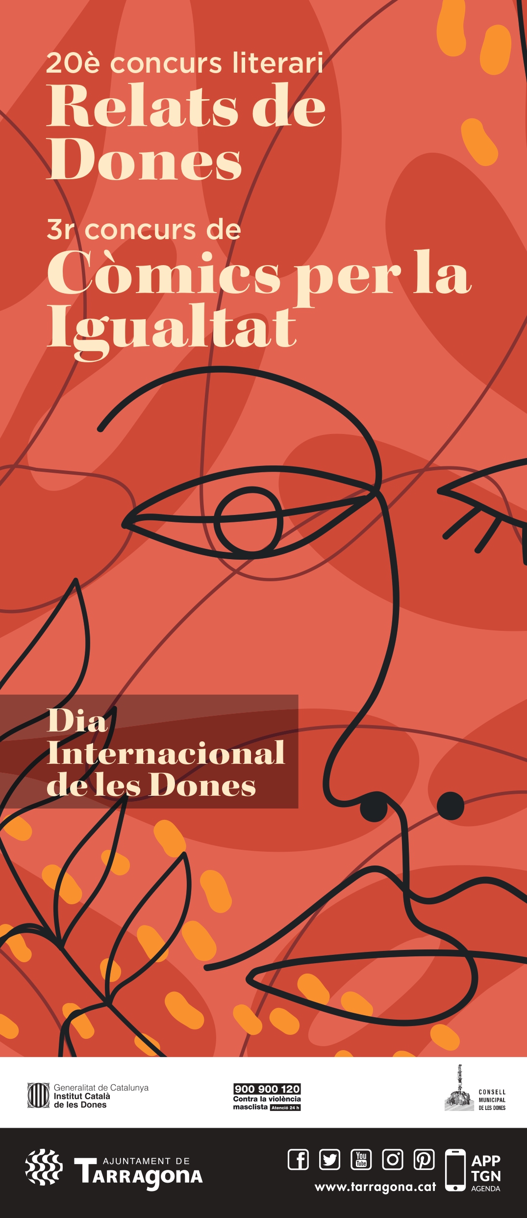 Cartell relats de dones i còmics per la igualtat 2020