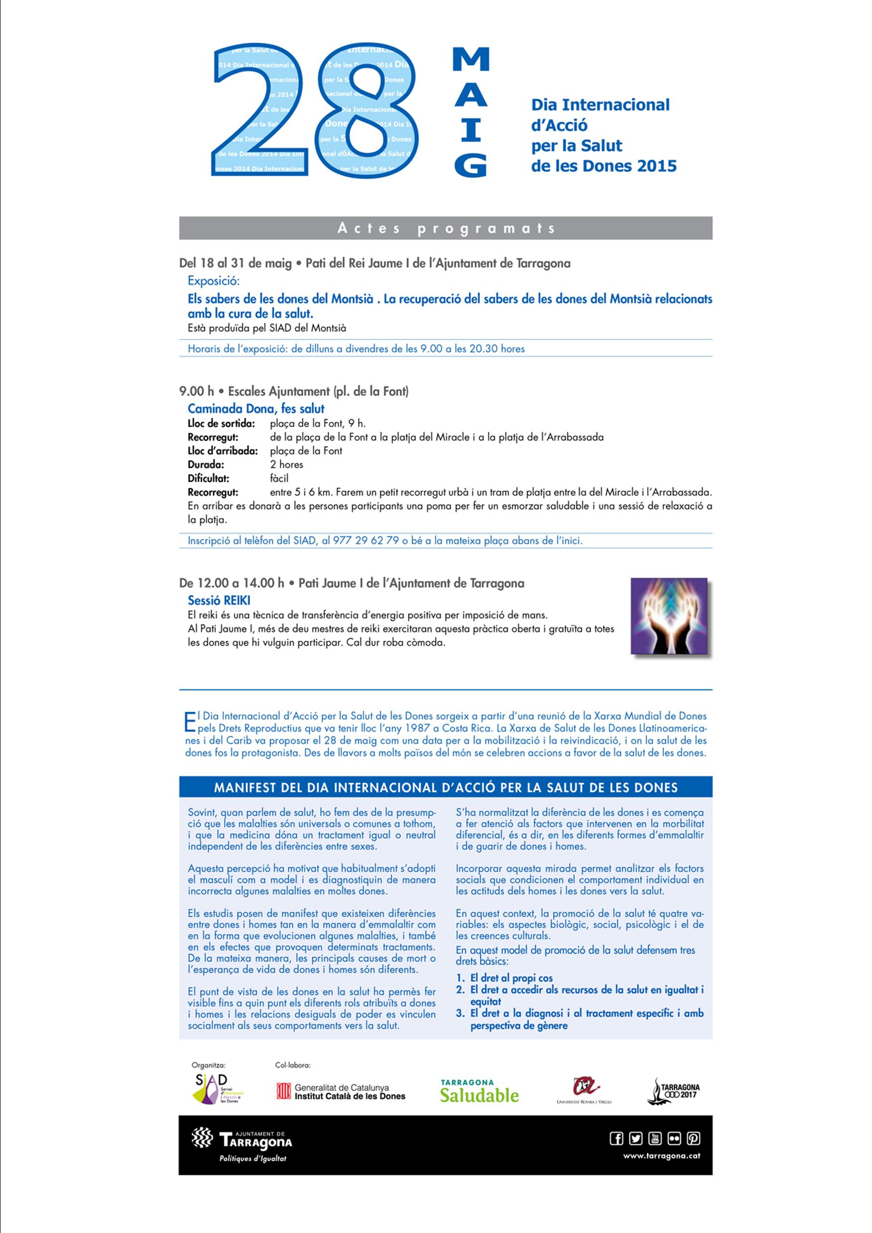 Dia Internacional d’Acció per la Salut de les Dones 2016