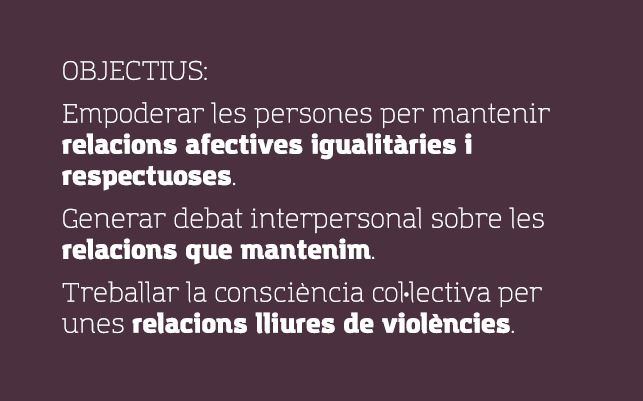 Respecta'm 2019: relacions afectives - objectius