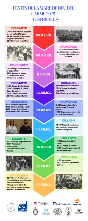Primera jornada de les Festes de la Mare de Déu del Carme 2025 al Serallo