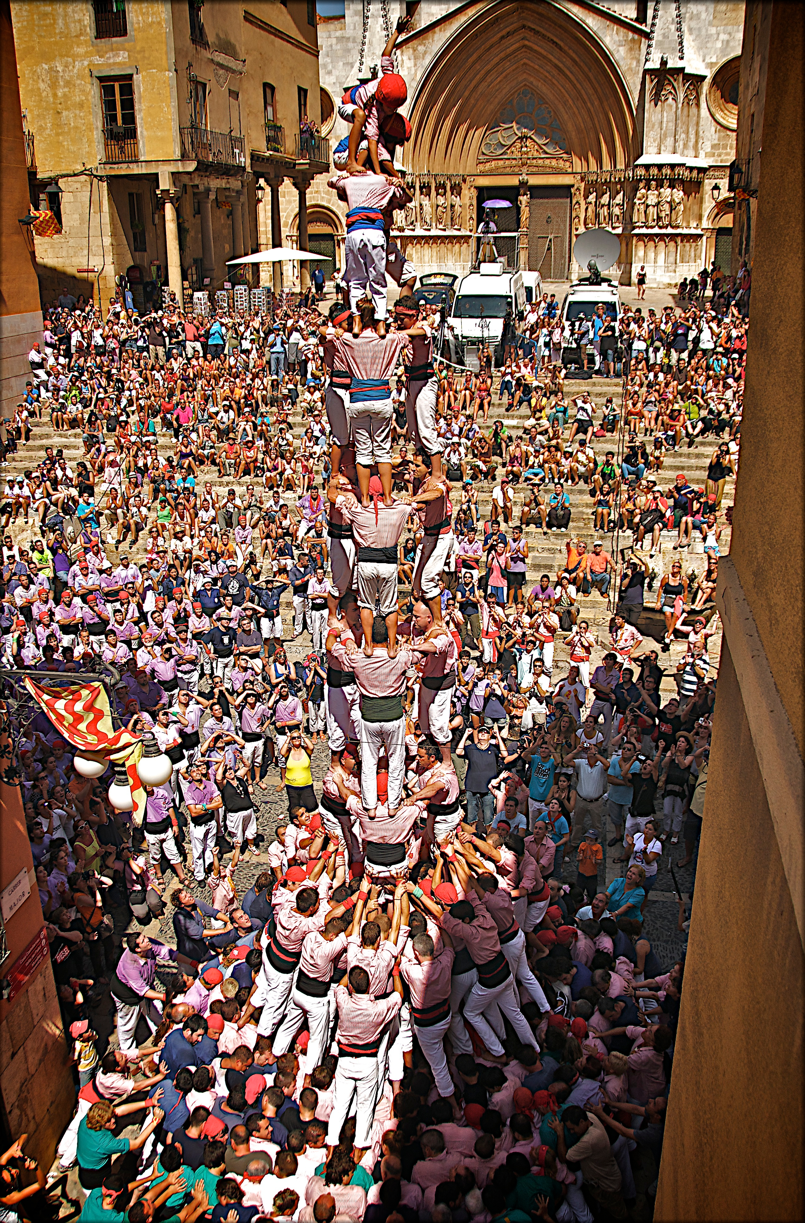 Actuació castellera dels Xiquets de Tarragona