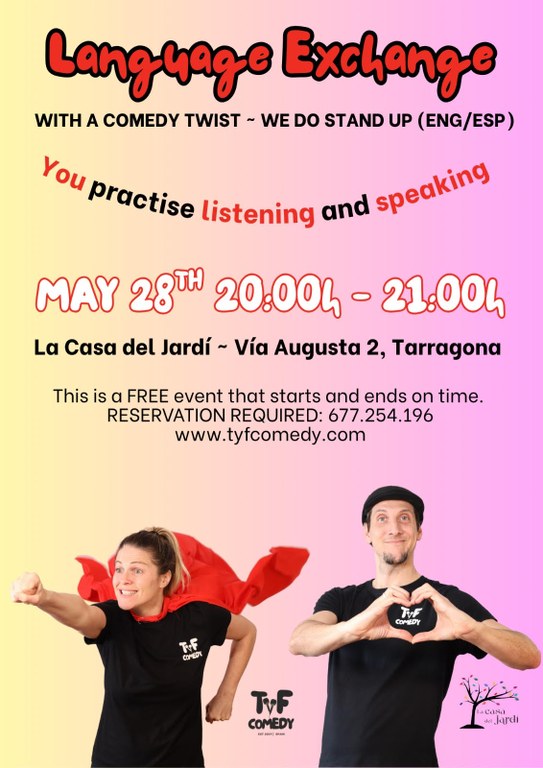 Intercomedy a la Casa del Jardí - Intercanvi d'idiomes