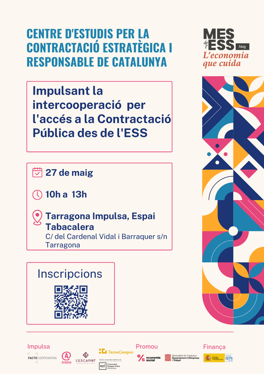 Jornada: Impulsant la intercooperació per l’accés a la Compra Pública des de l’Economia Social i Solidària
